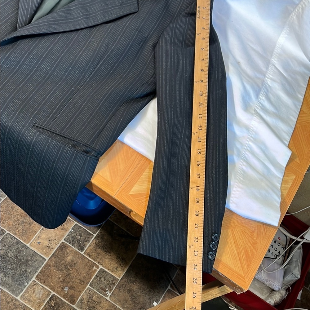 Yves Saint Laurent Black Sport Coat Tailored Fit Notched Lapels - Picture 8 of 9